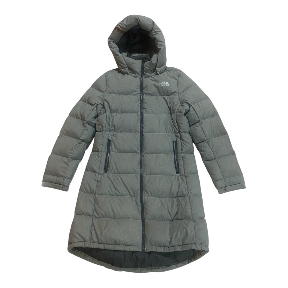 North Face Women's Metropolis Parka III Heather Gray Hooded Puffer S Down Fill